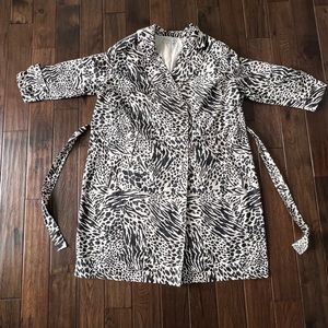SERGIO HUDSON 4X Trench Coat ANIMAL Print WOMEN